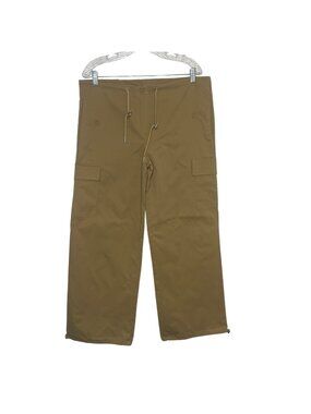 Pull On Cargo Pants Drawstring Womens Medium Tan New WOT